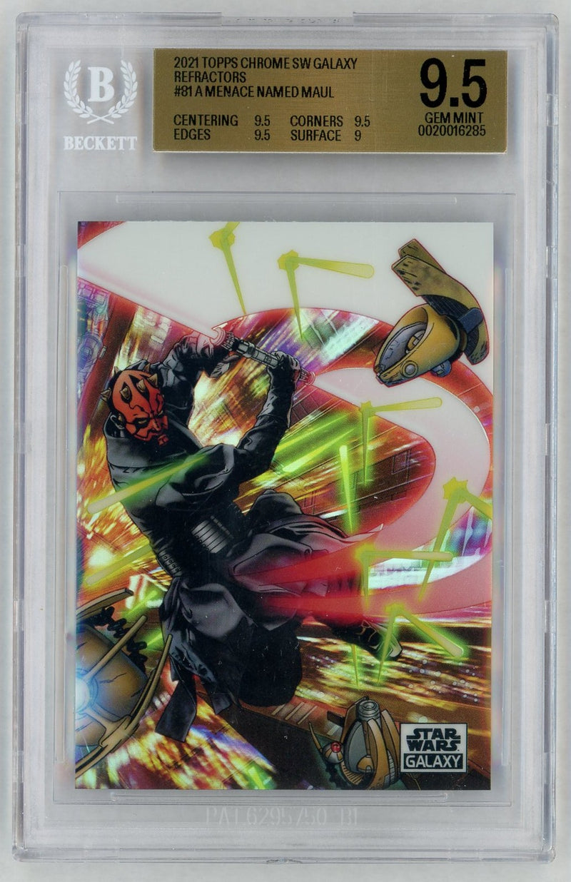 2021 Star Wars Galaxy Refractor A Menace Named Maul #81 BGS 9.5