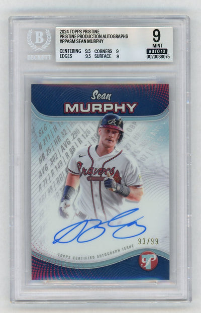 2024 Topps Pristine Pristine Production Autographs Sean Murphy #PPASM /99 BGS 9