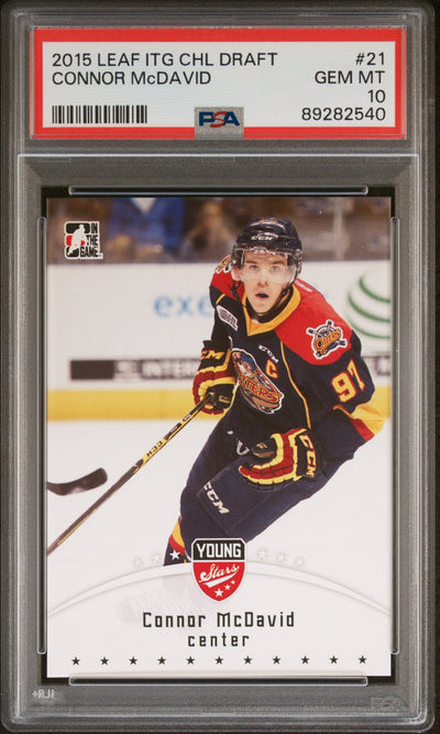 2014 Itg Chl Draft Young Stars Connor Mcdavid #21 PSA 10
