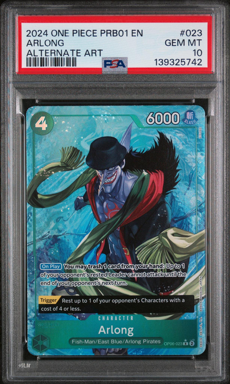 2024 One Piece Premium Booster -One Piece Card the Best- Prb01-Alternate Art Arlong #23 PSA 10