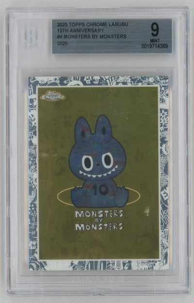 2025 Topps Chrome Labubu 10th Anniversary Monsters By Monsters #4 BGS 9