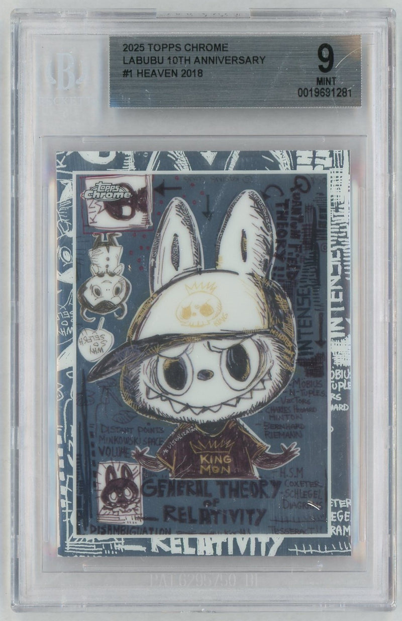 2025 Topps Chrome Labubu 10th Anniversary Heaven #1 BGS 9