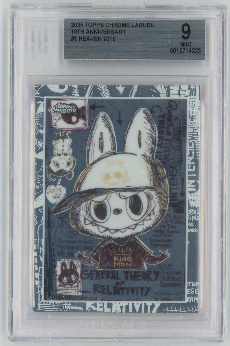 2025 Topps Chrome Labubu 10th Anniversary Heaven #1 BGS 9