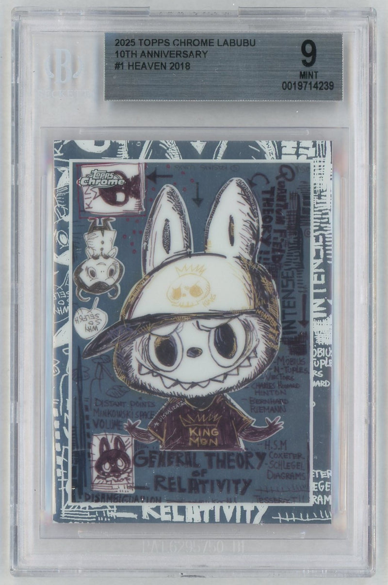 2025 Topps Chrome Labubu 10th Anniversary Heaven #1 BGS 9