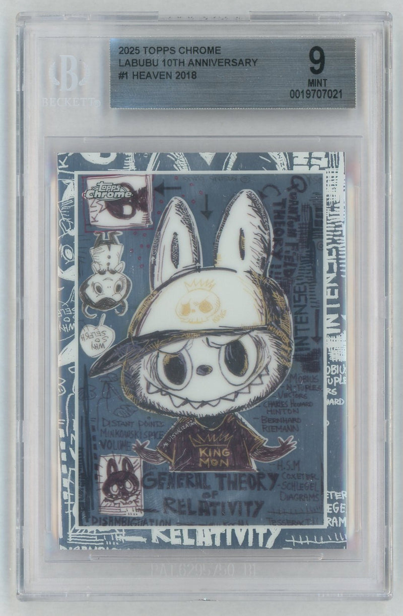 2025 Topps Chrome Labubu 10th Anniversary Heaven #1 BGS 9