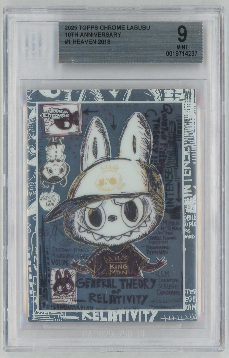 2025 Topps Chrome Labubu 10th Anniversary Heaven #1 BGS 9