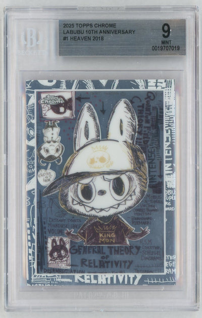 2025 Topps Chrome Labubu 10th Anniversary Heaven #1 /50 BGS 9