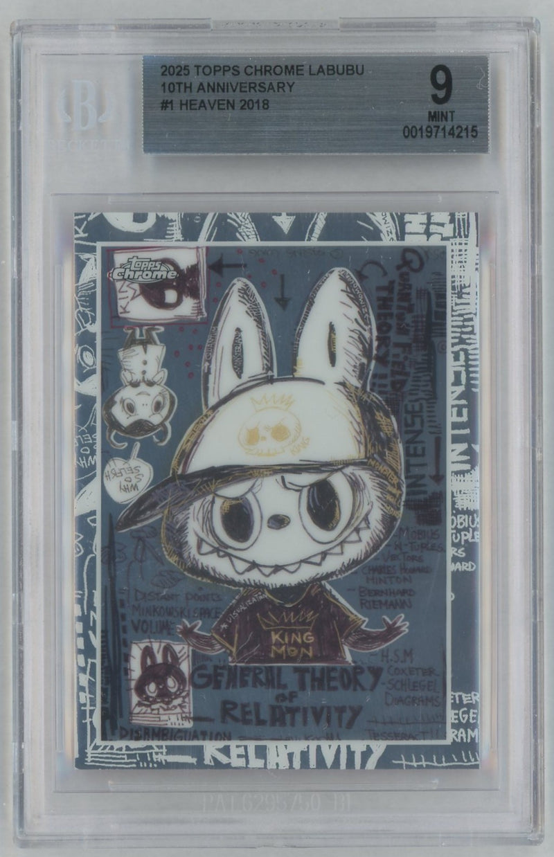 2025 Topps Chrome Labubu 10th Anniversary Heaven #1 BGS 9