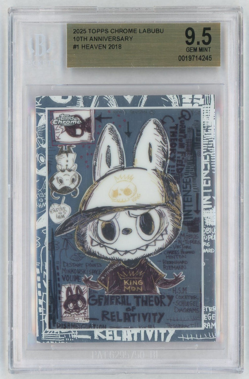 2025 Topps Chrome Labubu 10th Anniversary Heaven #1 BGS 9.5