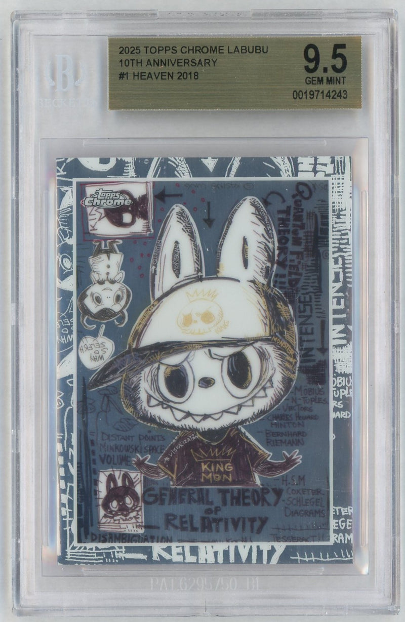 2025 Topps Chrome Labubu 10th Anniversary Heaven #1 BGS 9.5