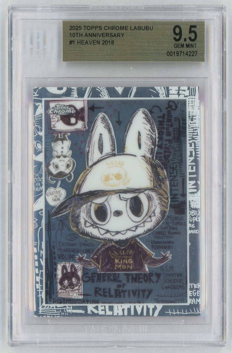 2025 Topps Chrome Labubu 10th Anniversary Heaven #1 BGS 9.5