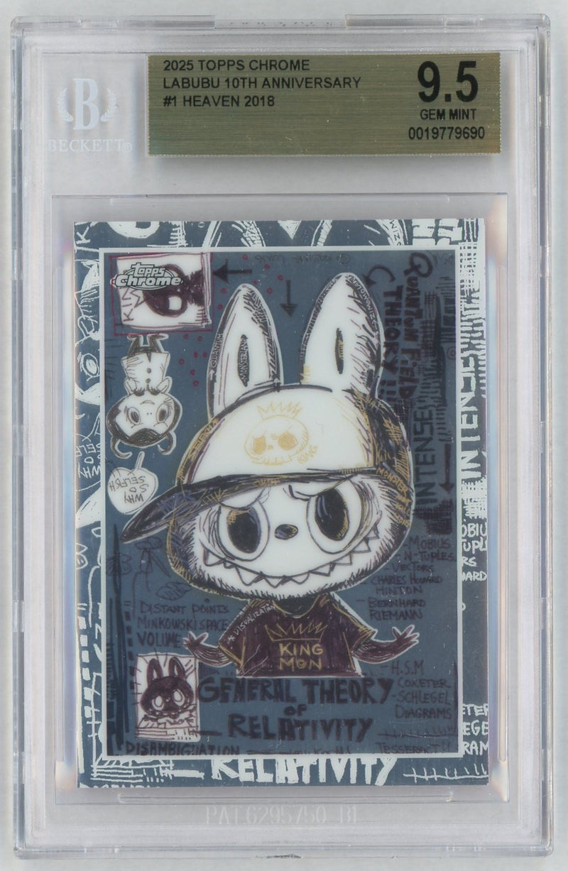 2025 Topps Chrome Labubu 10th Anniversary Heaven #1 BGS 9.5