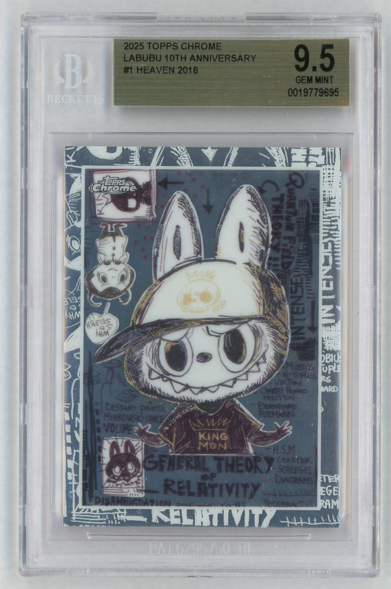 2025 Topps Chrome Labubu 10th Anniversary Heaven #1 BGS 9.5