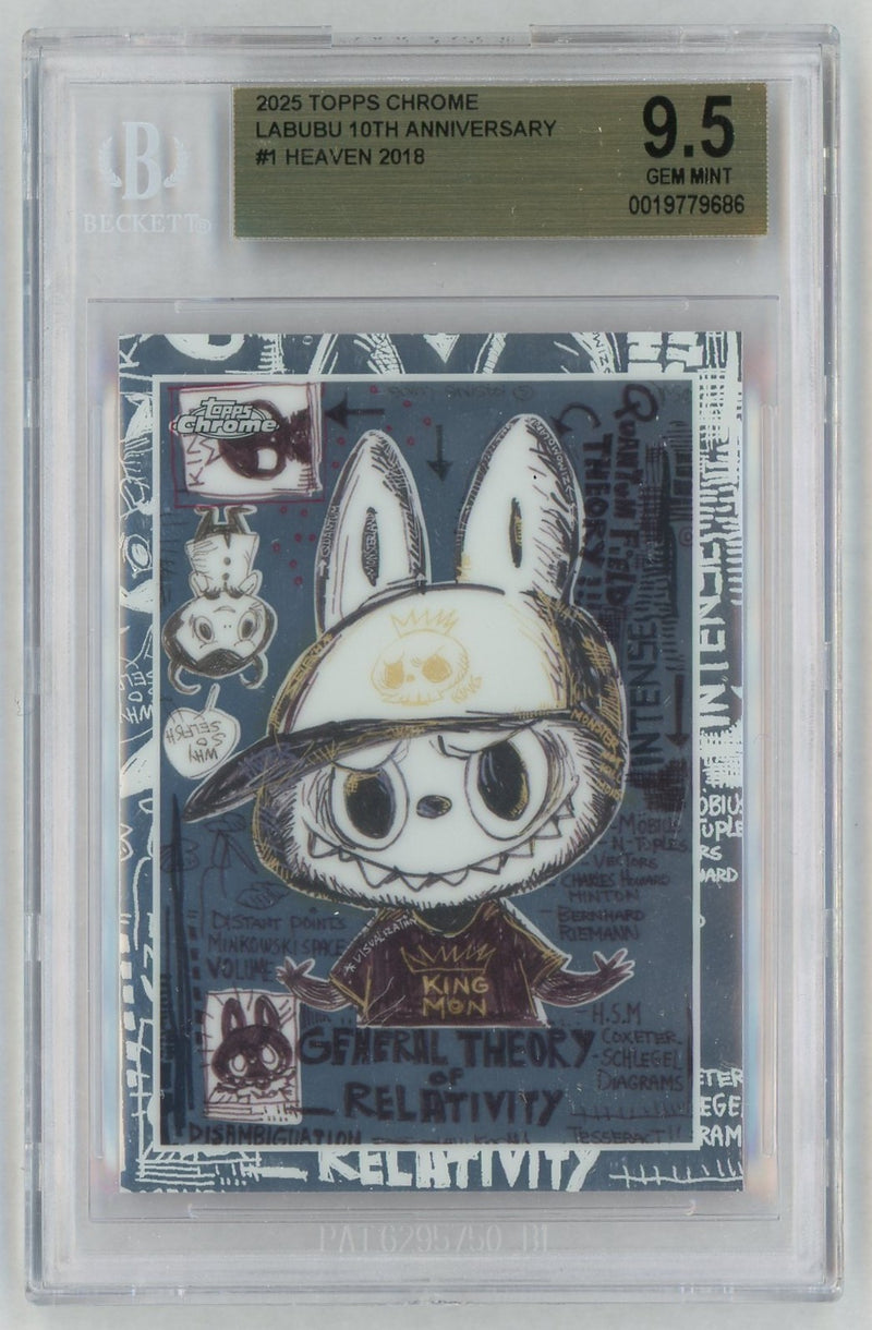 2025 Topps Chrome Labubu 10th Anniversary Heaven #1 BGS 9.5