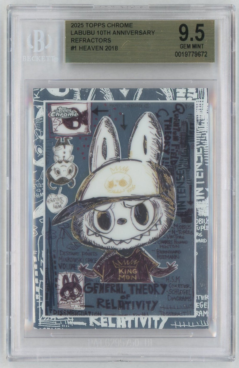 2025 Topps Chrome Labubu 10th Anniversary Refractors Heaven #1 BGS 9.5