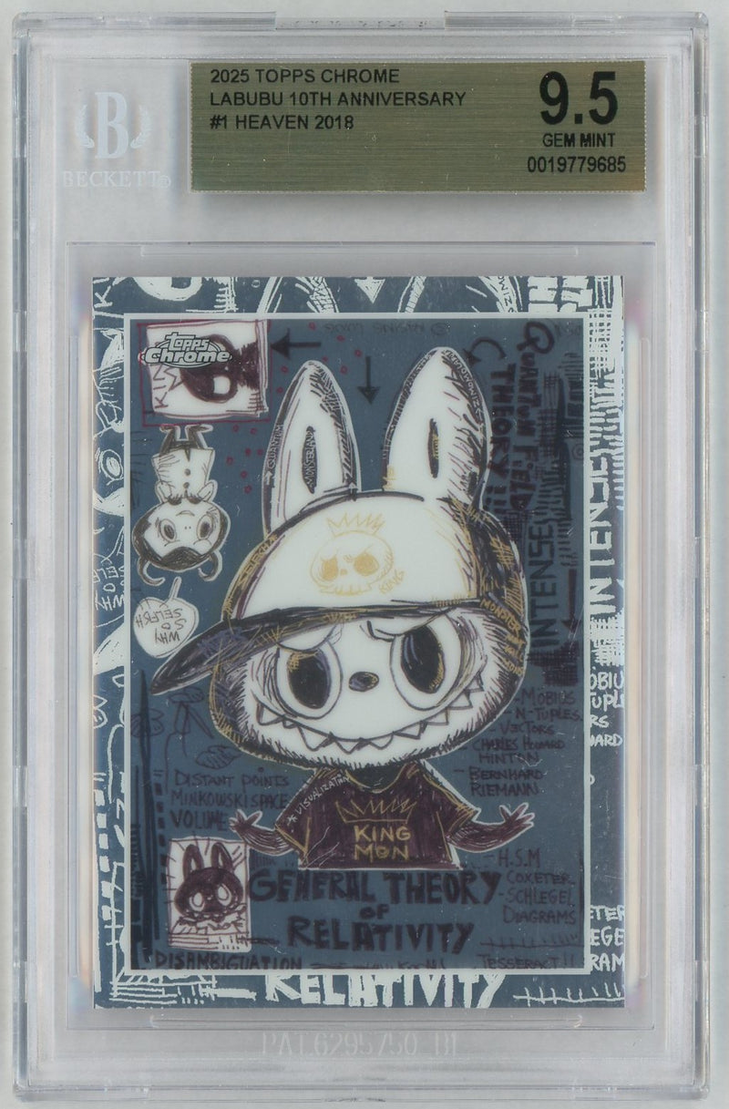 2025 Topps Chrome Labubu 10th Anniversary Heaven #1 BGS 9.5
