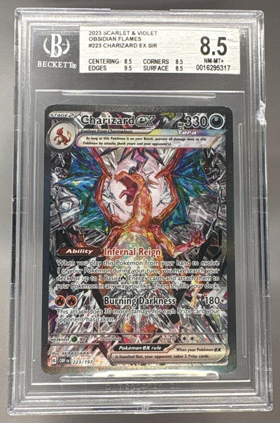 2023 Pokemon Scarlet and Violet Obsidian Flames Special Illustration Rare Charizard Ex #223 BGS 8.5