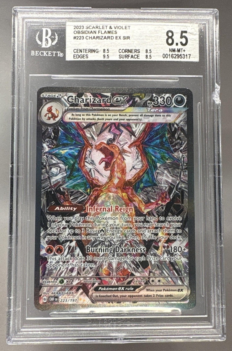 2023 Pokemon Scarlet and Violet Obsidian Flames Special Illustration Rare Charizard Ex #223 BGS 8.5