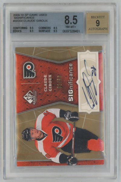 2009 SP Game Used Significance Claude Giroux #SIGGI /50 BGS 8.5
