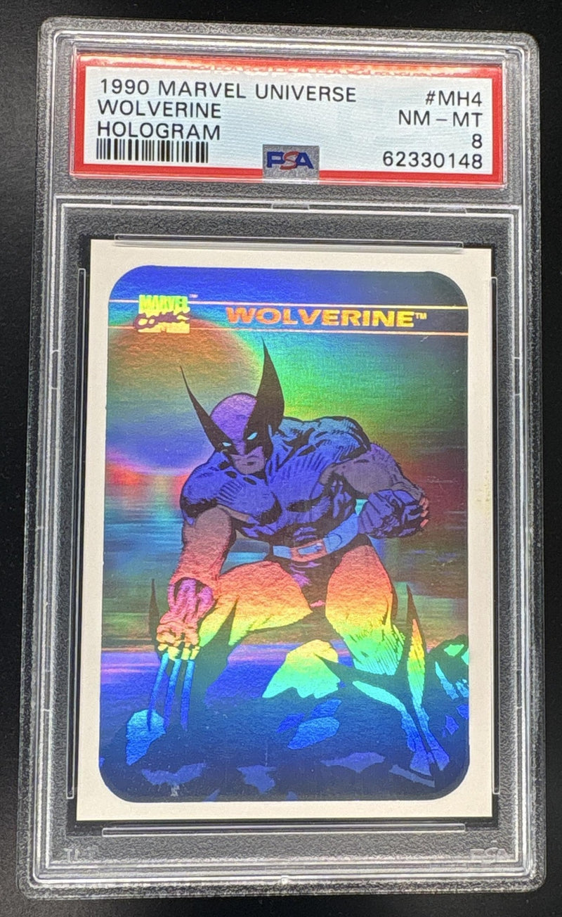 1990 Marvel Universe Hologram Wolverine #MH4 PSA 8