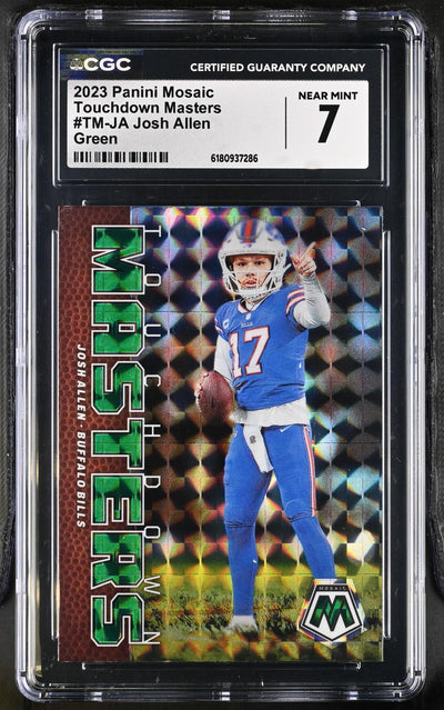 2023 Panini Mosaic Touchdown Masters Josh Allen #TM-JA Green CGC 7