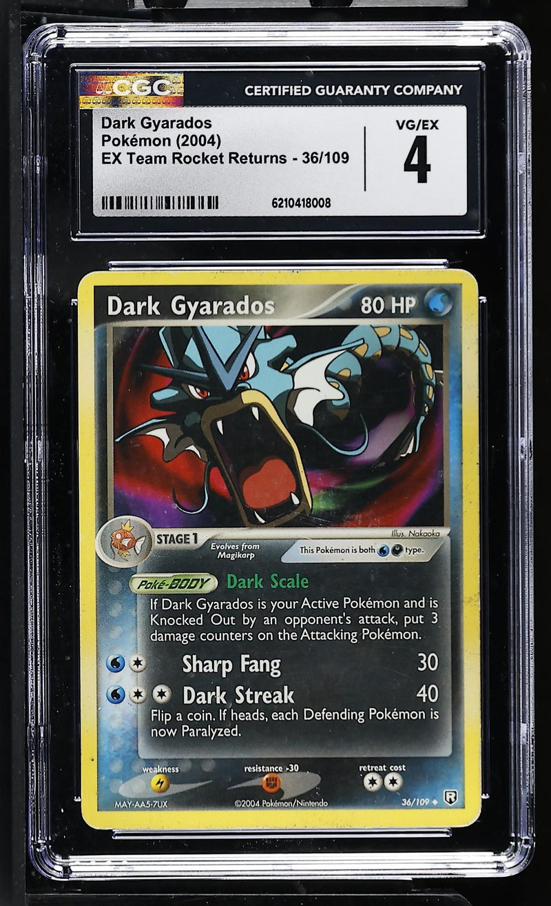 Pokémon EX Team Rocket Returns Dark Gyarados #36/109 CGC 4