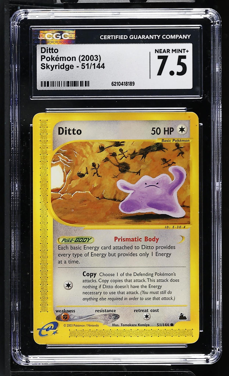 Pokémon Skyridge Ditto #51/144 CGC 7.5