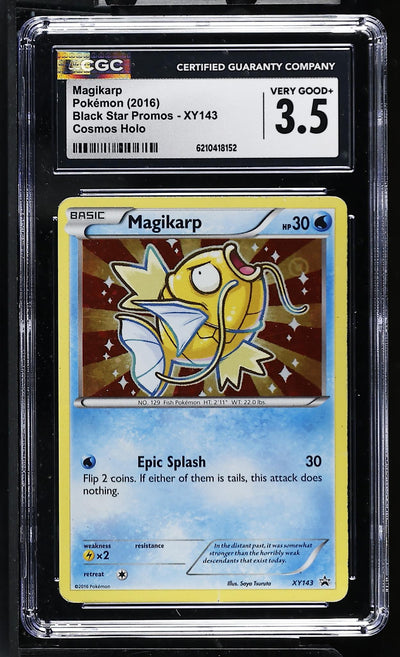 Pokémon Black Star Promos Magikarp XY143 Cosmos Holo CGC 3.5