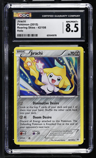 Pokémon Roaring Skies Jirachi #42/108 Holo CGC 8.5