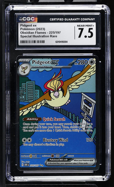 Pokémon Obsidian Flames Pidgeot ex #225/197 Special Illustration Rare CGC 7.5