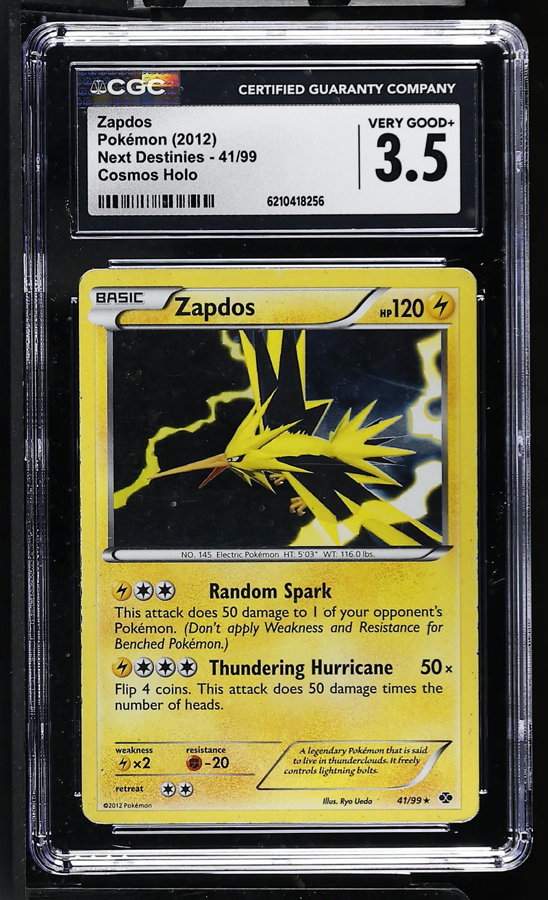 Pokémon Next Destinies Zapdos #41/99 Cosmos Holo CGC 3.5