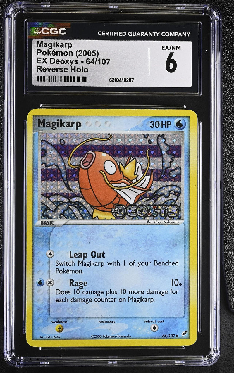 Pokémon EX Deoxys Magikarp #64/107 Reverse Holo CGC 6