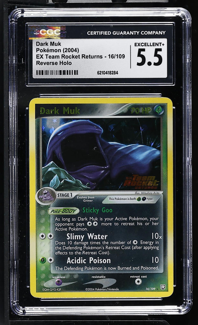 Pokémon EX Team Rocket Returns Dark Muk #16/109 Reverse Holo CGC 5.5