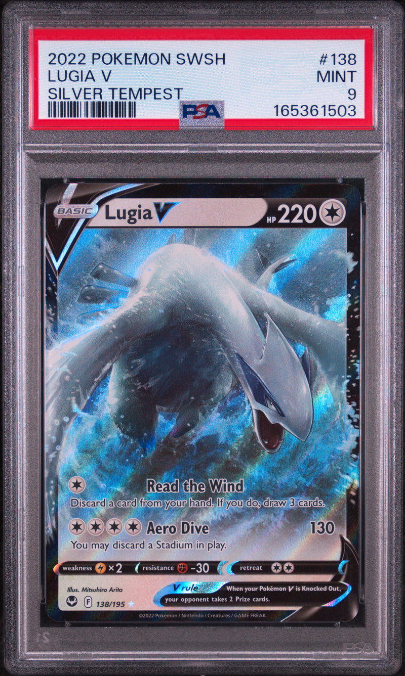 2022 Pokemon Sword and Shield Silver Tempest Lugia V #138 PSA 9