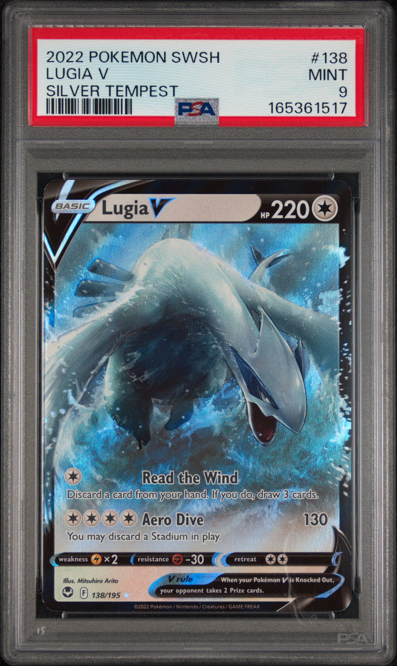 2022 Pokemon Sword and Shield Silver Tempest Lugia V #138 PSA 9