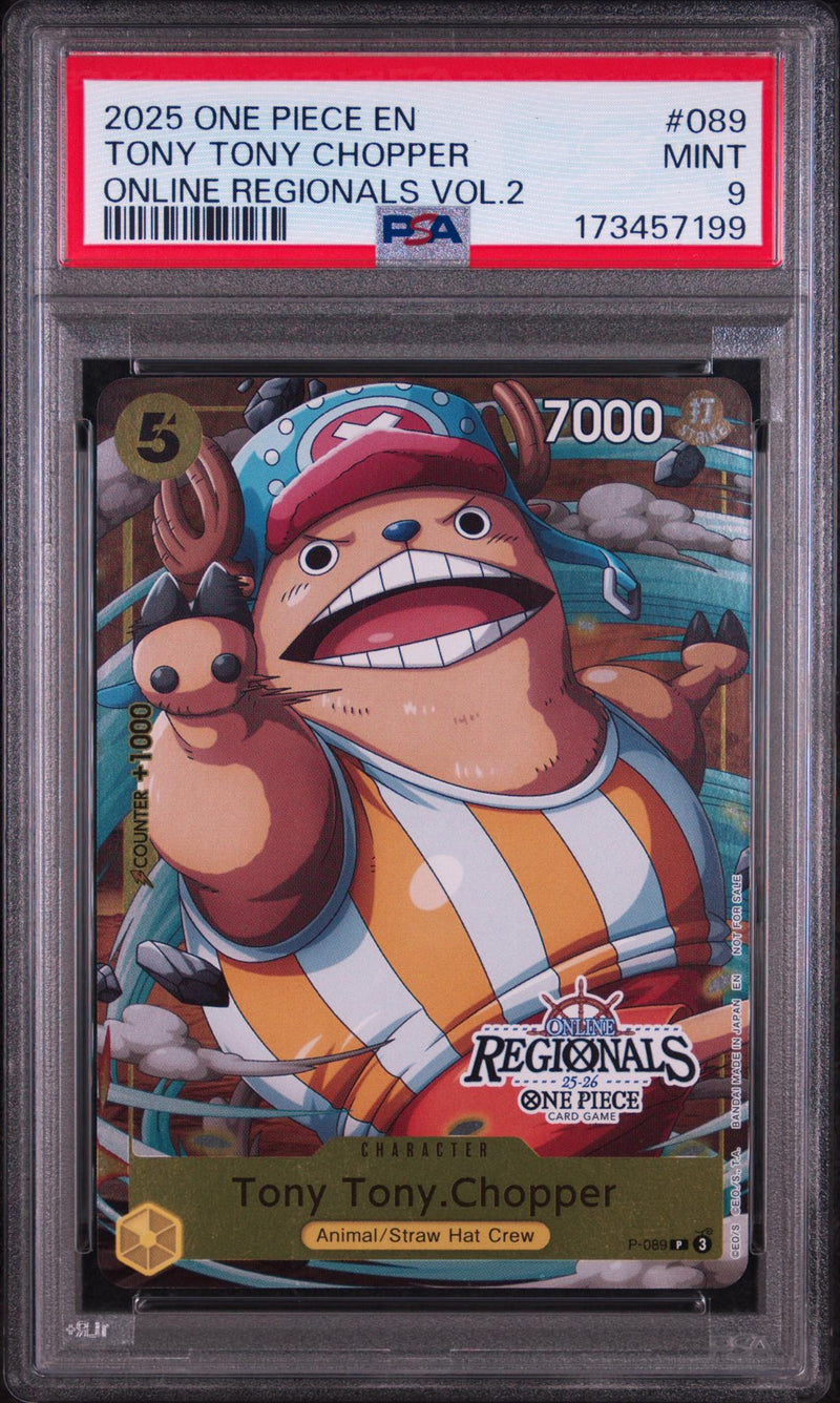 2025 One Piece Online Regionals Pack 2025 Season 2 Tony Tony Chopper #089 PSA 9