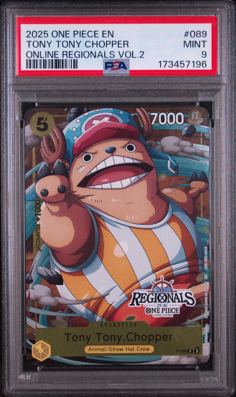 2025 One Piece Online Regionals Pack 2025 Season 2 Tony Tony Chopper #089 PSA 9