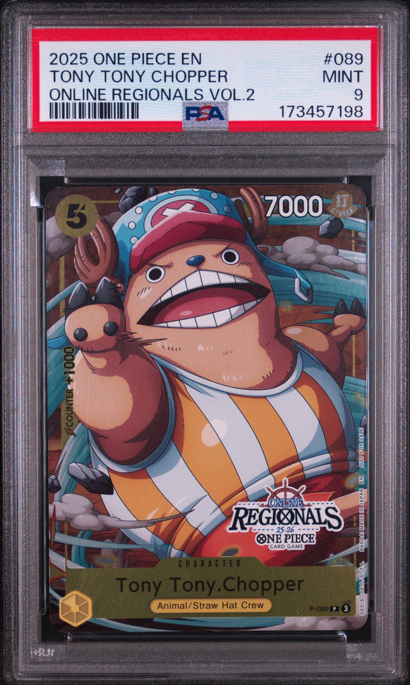 2025 One Piece Online Regionals Pack 2025 Season 2 Tony Tony Chopper #089 PSA 9