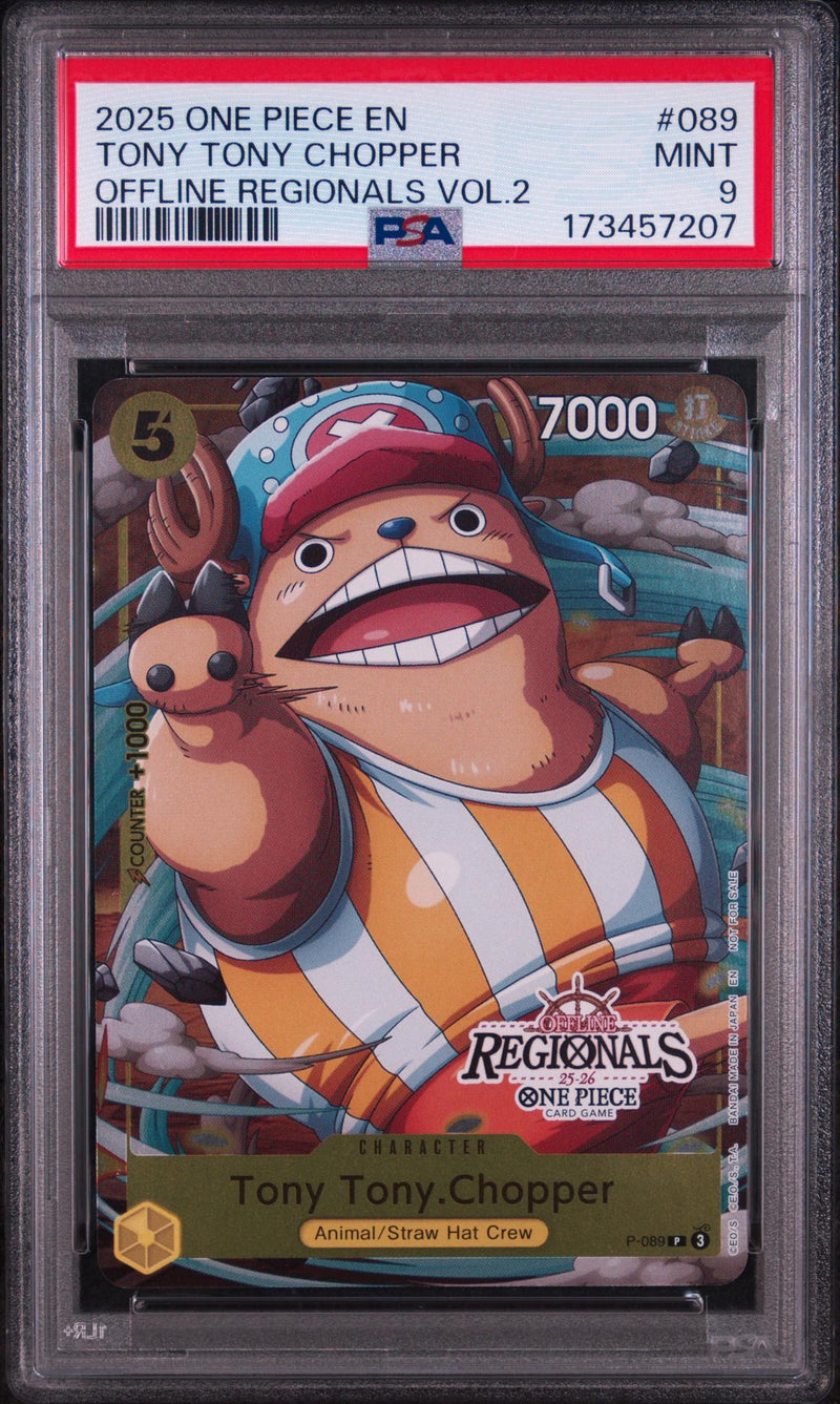 2025 One Piece Card Game Promos Offline Regionals Pack Season 2 Tony Tony Chopper #P089 PSA 9