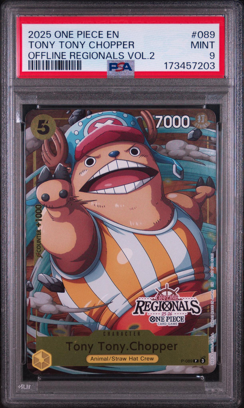 2025 One Piece Card Game Promos Offline Regionals Pack Season 2 Tony Tony Chopper #P089 PSA 9