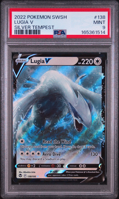 2022 Pokemon Sword and Shield Silver Tempest Lugia V #138 PSA 9