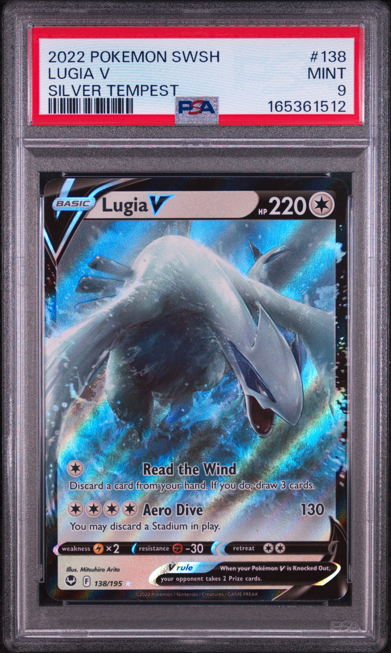 2022 Pokemon Sword and Shield Silver Tempest Lugia V #138 PSA 9