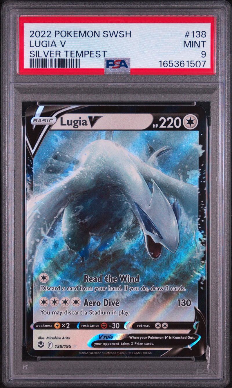2022 Pokemon Sword and Shield Silver Tempest Lugia V #138 PSA 9