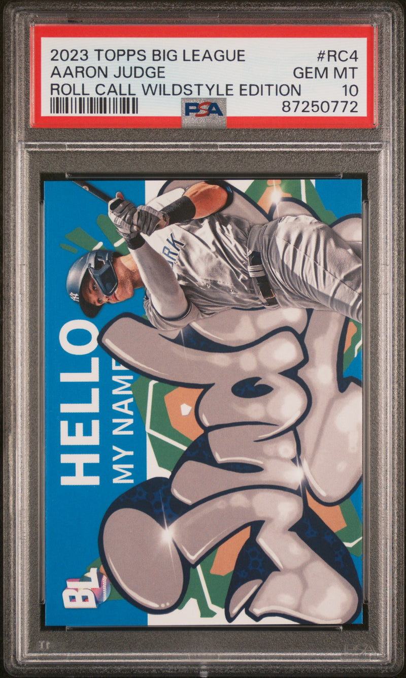 2023 Topps Big League Roll Call Wild Style Edition Aaron Judge #RC-4 PSA 10