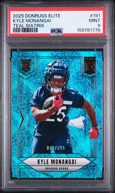 2025 Elite Teal Matrix Kyle Monangai #191 /499 PSA 9