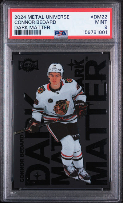 2024 Skybox Metal Universe Dark Matter Connor Bedard #DM22 PSA 9