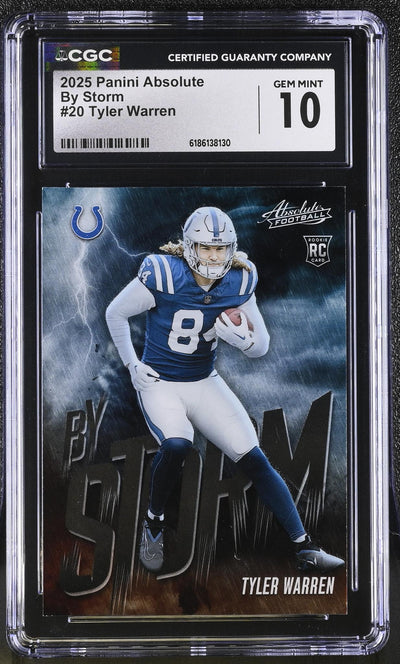 2025 Panini Absolute By Storm Tyler Warren #20 Rookie CGC 10