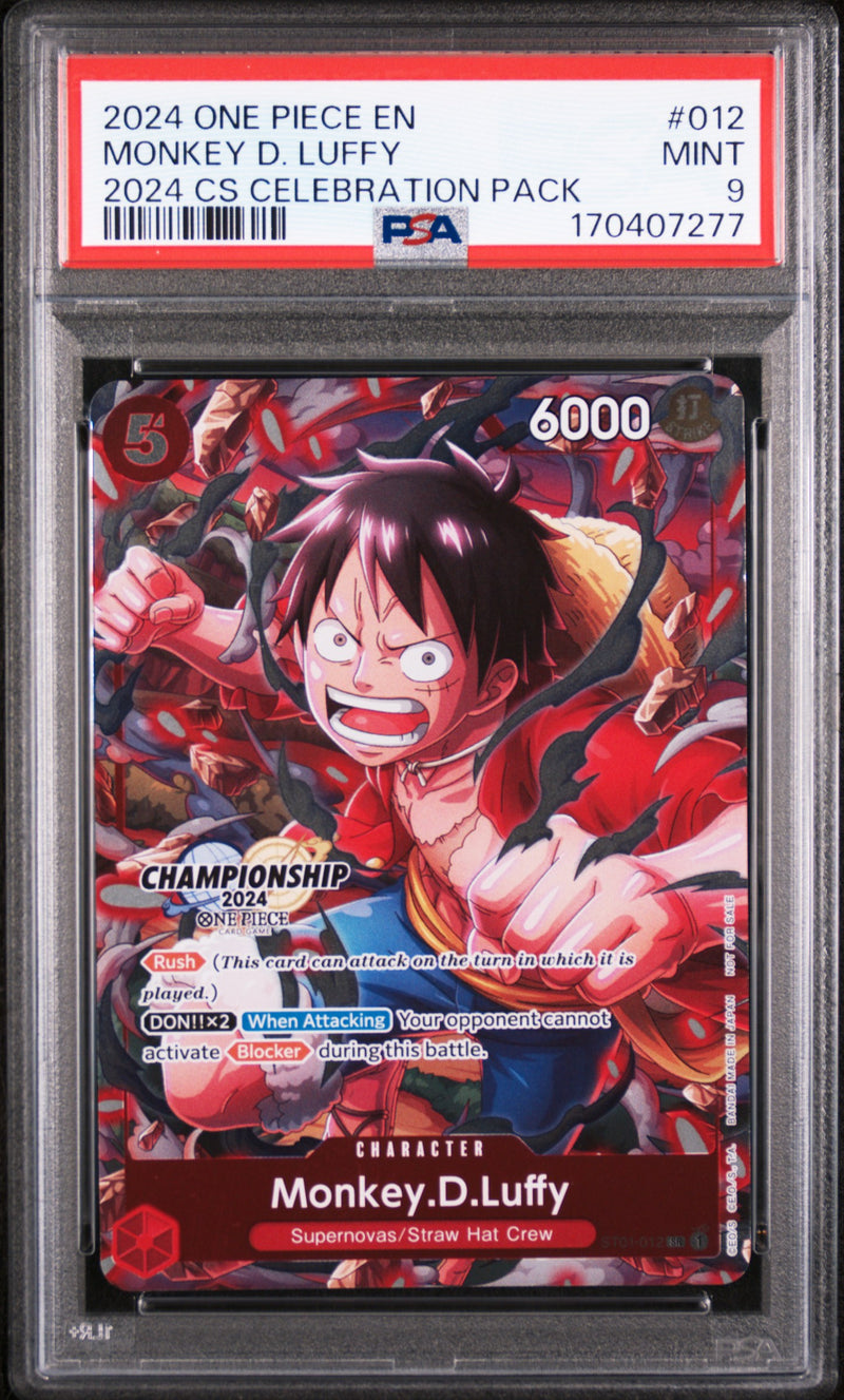 2024 Pokemon Tournament Promo Celebration Pack Monkey D. Luffy #ST01-012 PSA 9