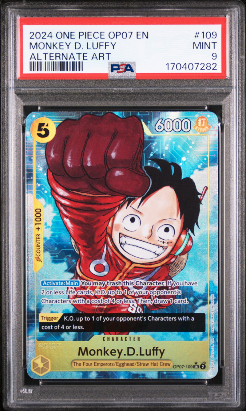 2024 One Piece 500 Years In the Future Alternate Art Monkey D. Luffy #OP07-109 PSA 9