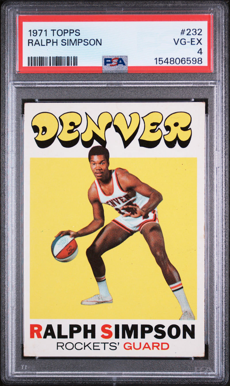 1971 Topps Ralph Simpson #232 PSA 4